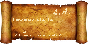 Landauer Alexia névjegykártya